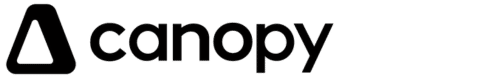 Canopy company logo with stylized triangle symbol.