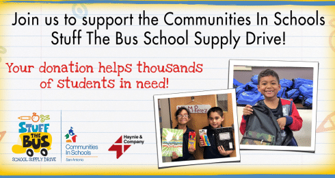 Communities In Schools Stuff The Bus School Supply Drive supports students in need with your donation.