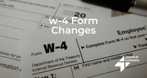 W-4 form changes for 2020, highlighting IRS documentation updates.