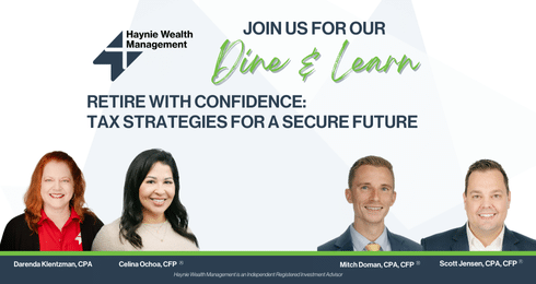 Join our Dine & Learn event on tax strategies for a secure future with Haynie Wealth Management experts.