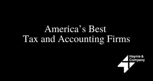 America's Best Tax and Accounting Firms text with Haynie logo.